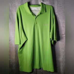 COLUMBIA BRIGHT GREEN PFG SHORT SLEEVED POLO XL